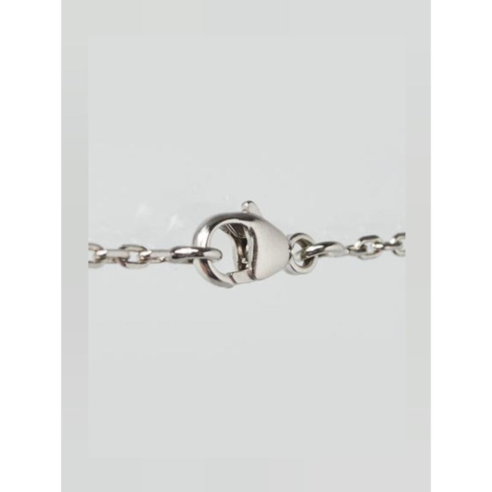 Hermes Red Enamel and Palladium Plated Pop H Pendant Necklace - Picture 7 of 14
